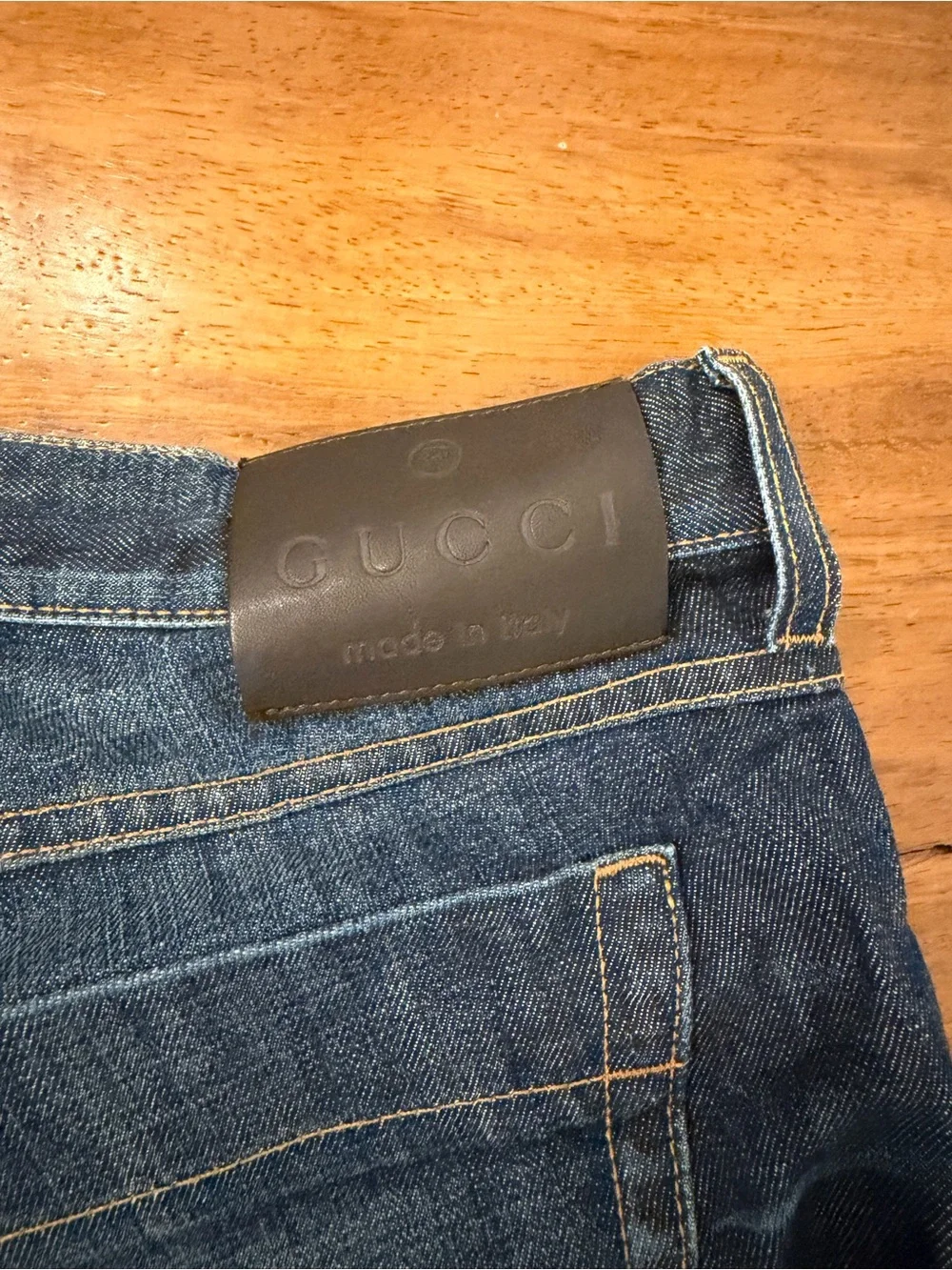 Gucci Slim Straight Jeans in Washed Blue